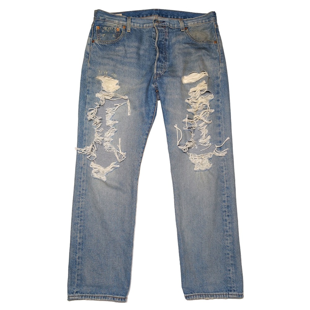 Levi's 501 '93 Straight Fit Men W36 L30 Blue Good Distressed Big E 798300285